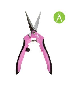 Piranha Pruner Trimming Scissors - Pink Handle & Straight Stainless Steel Blade