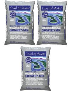 Silver THREE BAGS Coast of Maine Stonington Blend Organic Grower's Mix 1.5 cu ft bag