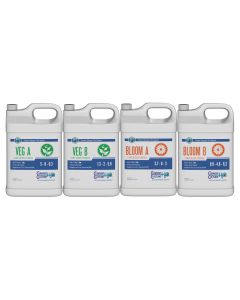 Cultured Solutions Veg and Bloom Combo 4-Pack - Veg A & B + Bloom A & B - 1 Gallon of Each