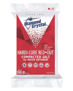 RED BAG Diamond Crystal HARDI-CUBE RED-OUT Compacted Softener Salt 50lb 