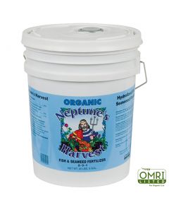 Neptune's Harvest Fish and Seaweed Fertilizer 5 Gallon Blue Bucket FS150