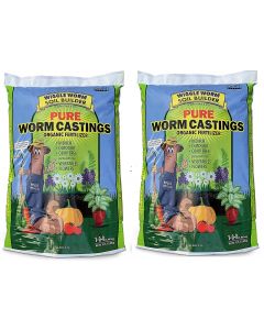TWO BAGS - Wiggle Worm Earthworm Castings 30 lbs - Free Shipping