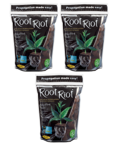 THREE PACK Black Bag ROOT RIOT 50 CUBES REFILL Plugs