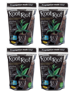 FOUR PACK Black Bag ROOT RIOT 50 CUBES REFILL Plugs