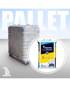 PALLET OF 100 - Morton Clean and Protect Water Softener Pellets 25 lb Easy-Lift Size YELLOW BAG