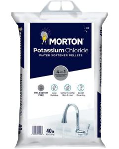 Morton Potassium Chloride Water Softener Pellets 40 lb - 99% Sodium Free Alternative to Standard Salt