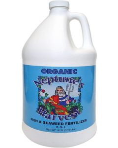 Neptune's Harvest Fish and Seaweed Fertilizer Gallon Blue Bottle FS191