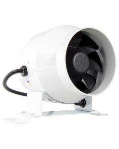 WHITE JETFAN 4 inch 160 CFM Digital Mixed Flow Fan - Includes Detachable Speed Control