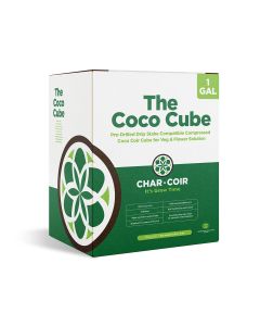 CHAR COIR Coco Cube 1 Gallon / 3.7L (6 x 6 x 4") - RHP Certified Coco Coir - CASE OF 32