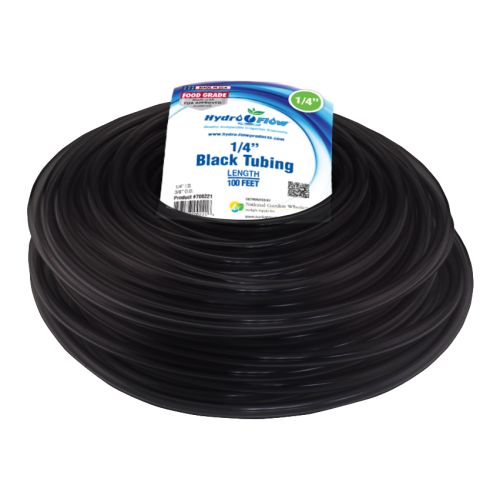 Hydro Flow Vinyl Tubing Black 1/4in ID - 3/8in OD 100ft Roll