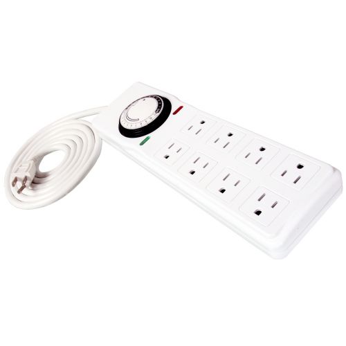 Hydrofarm Surge Protector with 8 outlets and  Timer 15 amp
