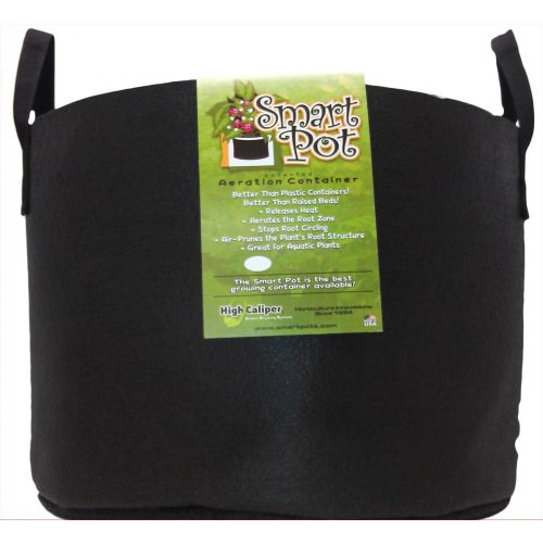 Smart Pot 15Gal Black WITH HANDLES 18in x 13.5in - MADE IN USA, BPA FREE, LEAD FREE, PHTHALATE FREE Fabric Pot