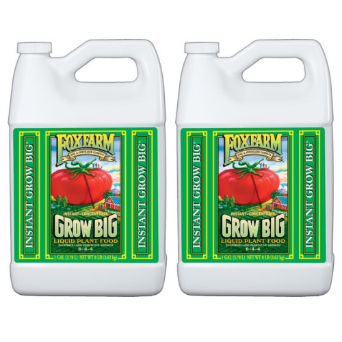 TWO PACK FoxFarm Grow Big Liquid Concentrate 1 Gallon (GREEN LABEL)