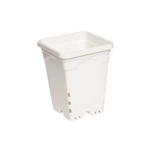 CLEARANCE SALE - Active Aqua 7 x 7 inch Square White Pot 9 inch Tall CASE OF 50
