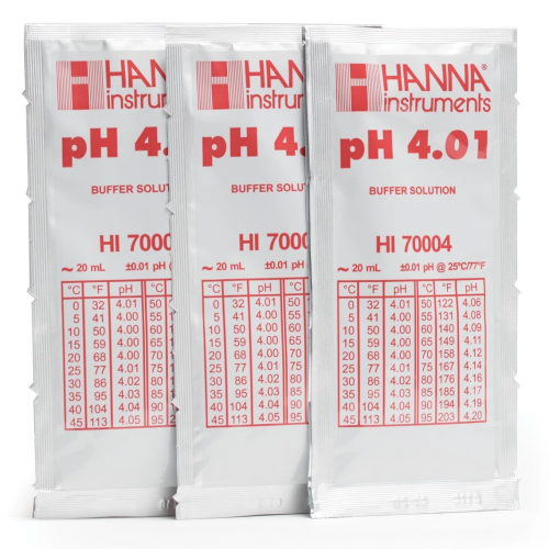 Hanna pH 4.01 Calibration Solution 25x20mL BOX of 25 Packets (CLOSEOUT - EXISTING STOCK ONLY)