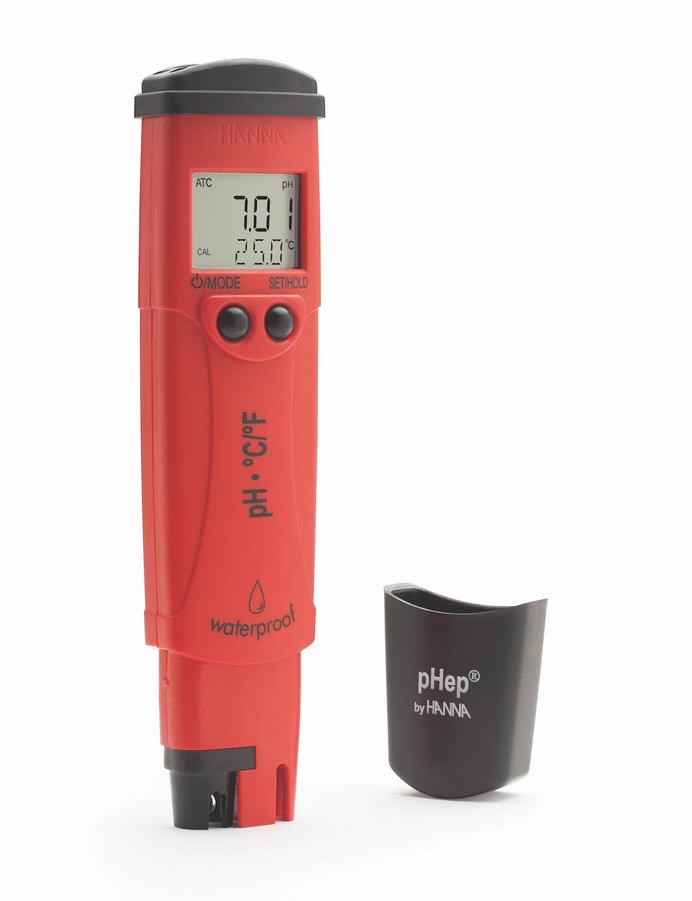 Hanna GroChek pHEP 5 pH and Temperature Tester Meter in Waterproof Case HI98128 